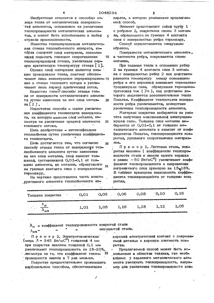 Способ отвода тепла (патент 1048294)