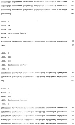 Промоторы lactococcus и их применение: (патент 2495129)