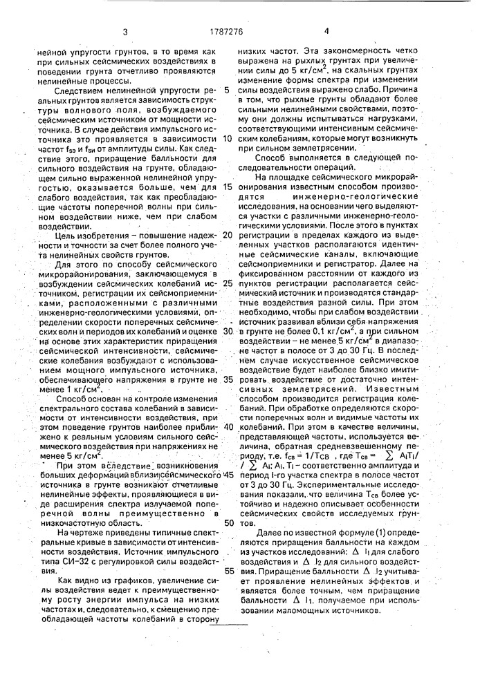 Способ сейсмического микрорайонирования (патент 1787276)