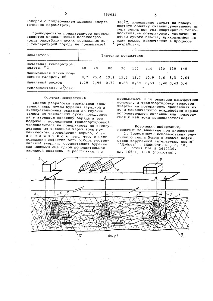 Способ разработки термальной зоны земной коры (патент 785635)