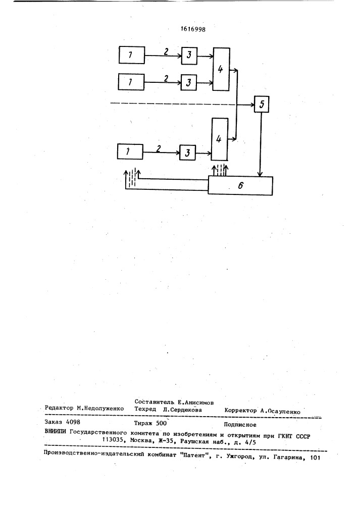 Система для анализа состава газа по радиусам доменной печи (патент 1616998)