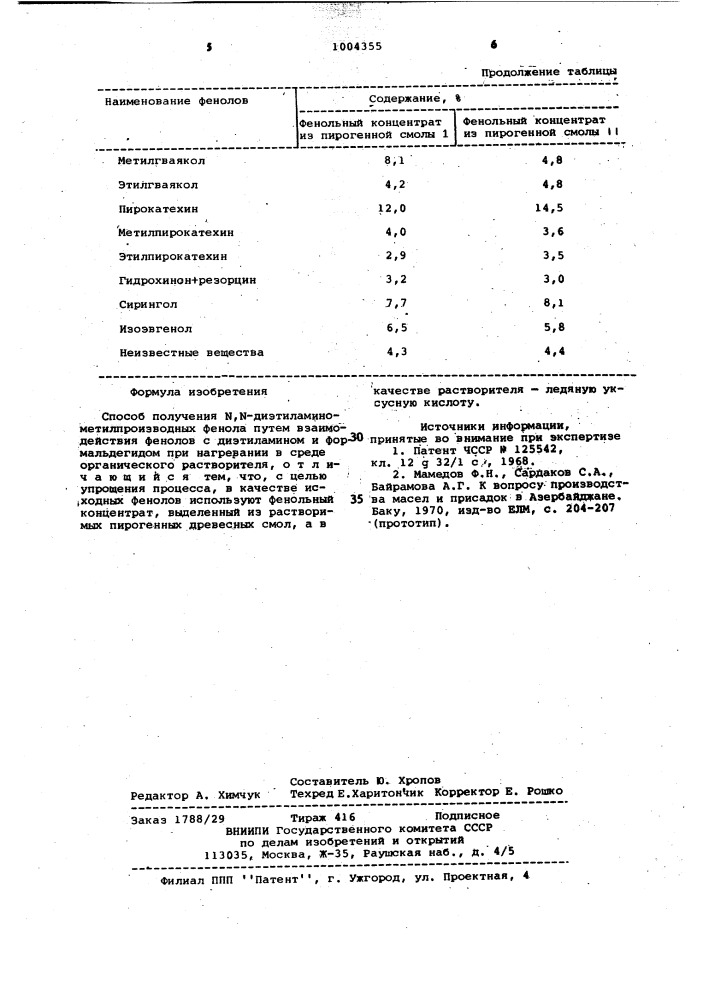 Способ получения n,n-диэтиламинометилпроизводных фенола (патент 1004355)