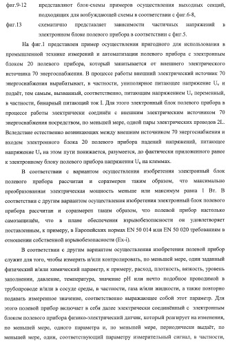 Запитанный от внешнего электрического источника энергоснабжения электронный блок полевого прибора (патент 2394354)