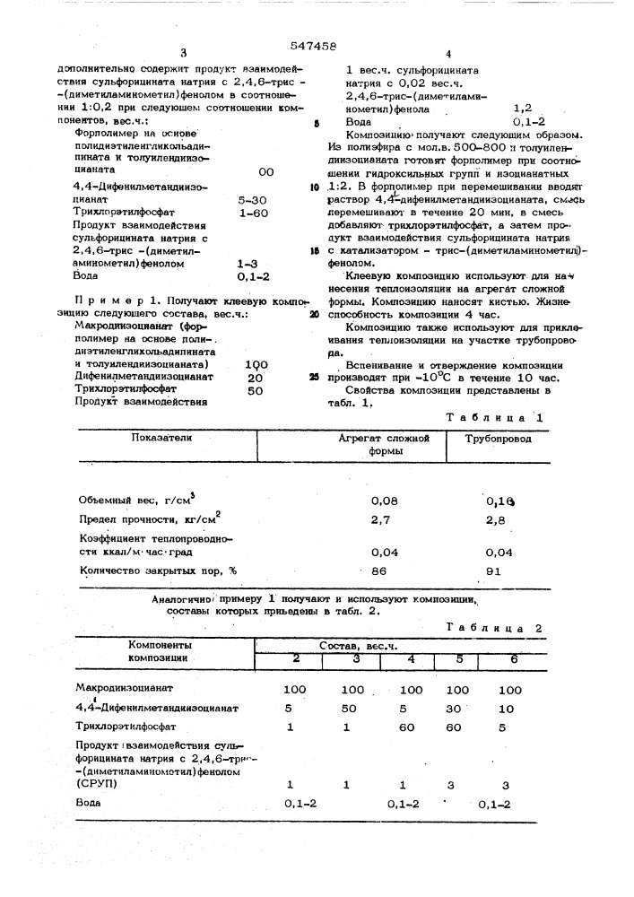 Вспенивающаяся композиция (патент 547458)