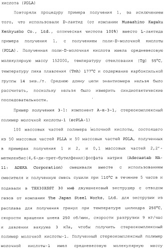 Композиция полимера молочной кислоты и формованное изделие из данной композиции (патент 2485144)
