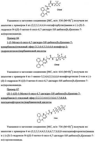 Производные замещенного дибензоазепина и бензодиазепина, полезные в качестве ингибиторов  -секретазы (патент 2356895)