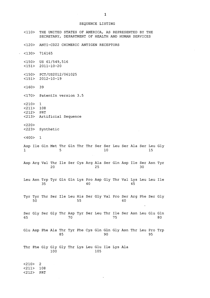 Химерные антигенные рецепторы к cd22 (патент 2644243)