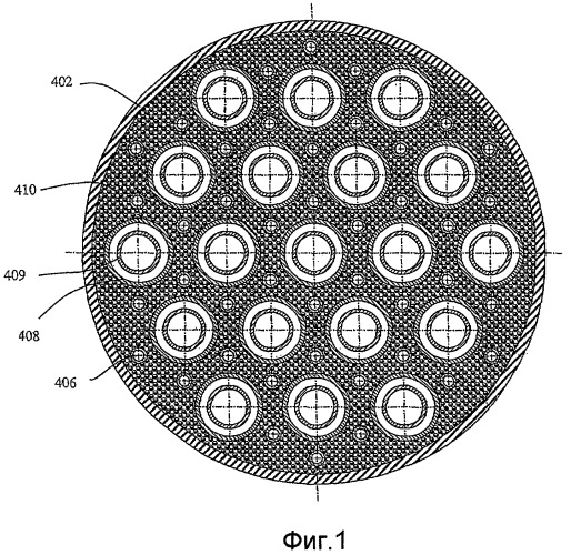 Теплообменный реактор внутреннего сгорания для эндотермической реакции в неподвижном слое (патент 2424847)