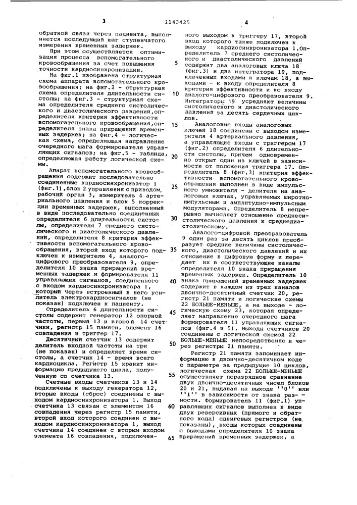 Аппарат вспомогательного кровообращения (патент 1143425)