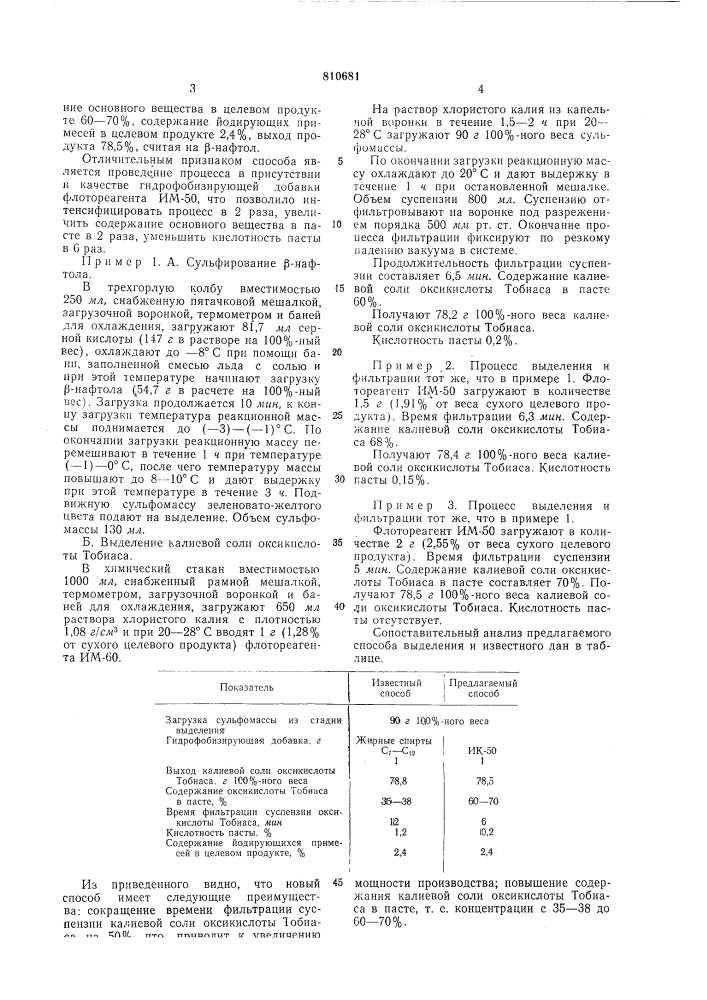 Способ выделения калиевой соли2-нафтол-1-сульфокислоты (патент 810681)