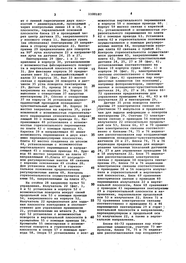 Стенд для контуровки корпусных конструкций (патент 1100187)