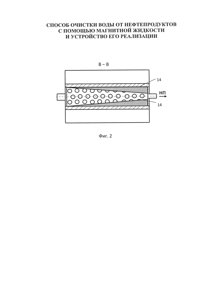 Способ очистки воды от нефтепродуктов с помощью магнитной жидкости и устройство его реализации (патент 2602566)