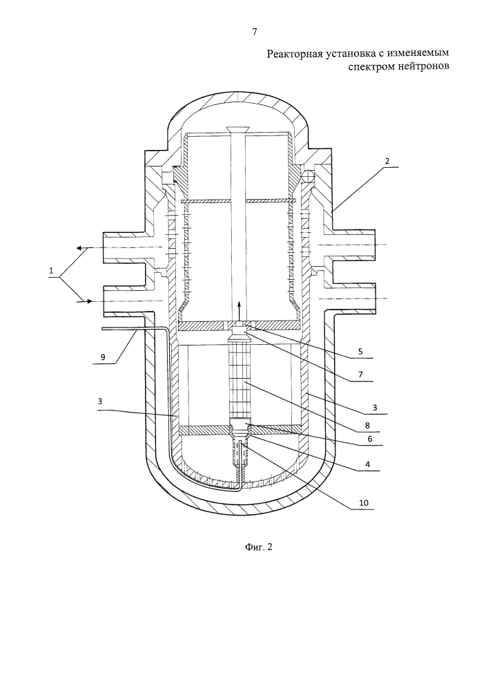 Реакторная установка с изменяемым спектром нейтронов (патент 2630893)