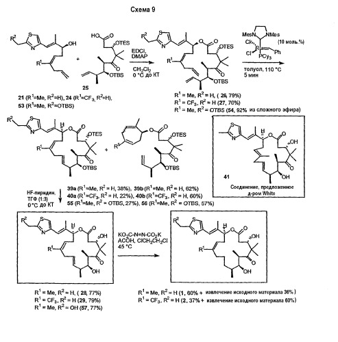 Синтез эпотилонов, их промежуточных продуктов, аналогов и их применения (патент 2311415)