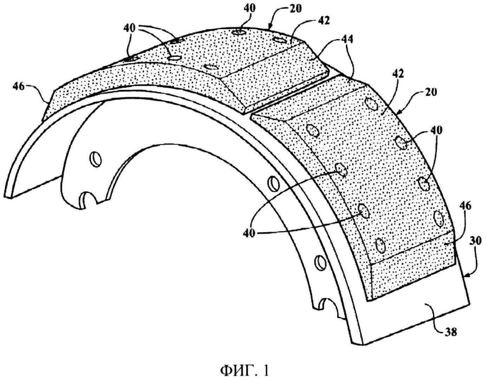 Фрикционная накладка, тормозная колодка и узел барабанного тормоза (патент 2600143)