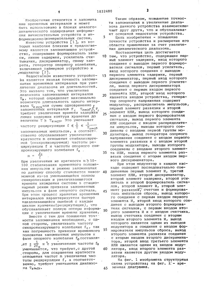 Запоминающее устройство (патент 1032480)