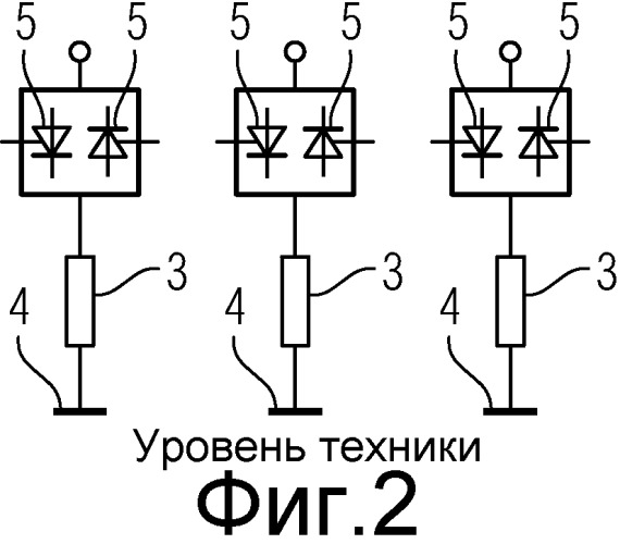 Вентильный преобразователь переменного тока с распределенными тормозными сопротивлениями (патент 2506691)