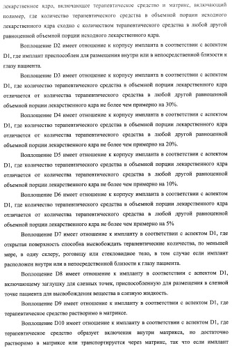 Лекарственные ядра для замедленного высвобождения терапевтических средств (патент 2478366)