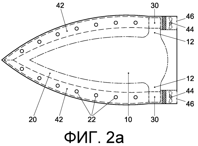 Утюг, увлажняющий предмет одежды жидкой фазой (патент 2568090)