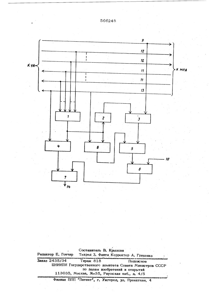 Устройство для контроля микропрограммного автомата (патент 566248)