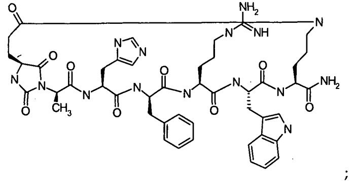 Лиганды меланокортиновых рецепторов, модифицированные гидантоином (патент 2450017)