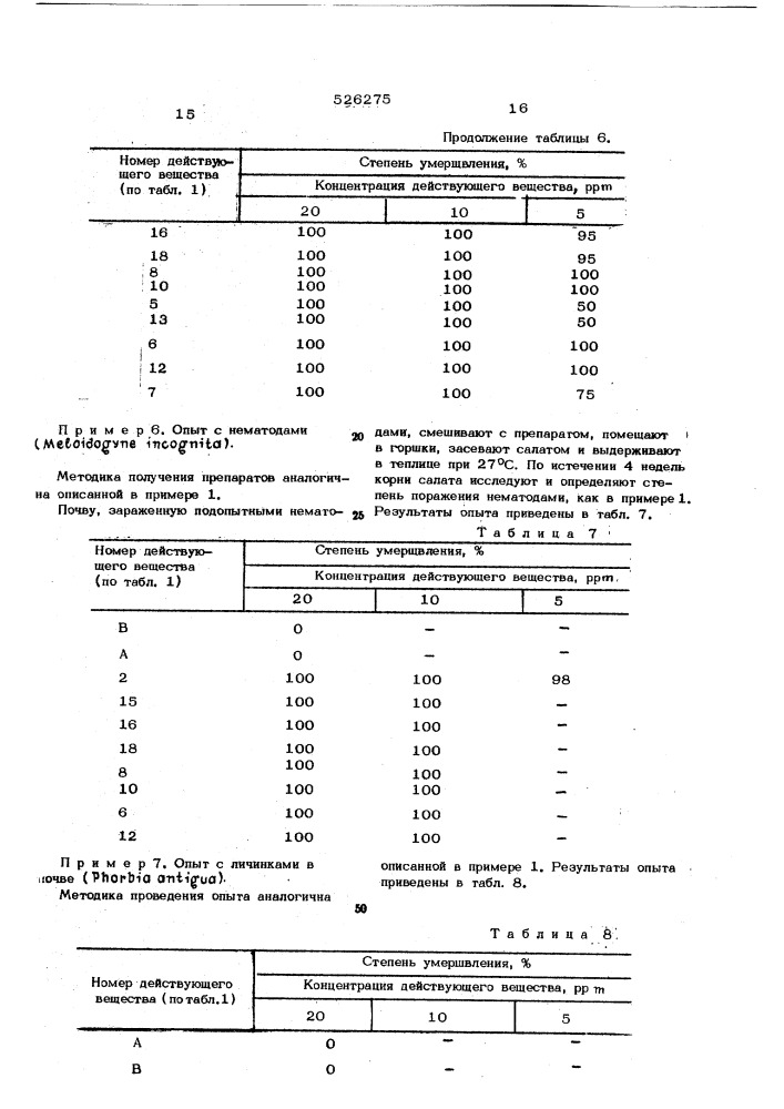 Способ борьбы с насекомыми,клещами и нематодами (патент 526275)