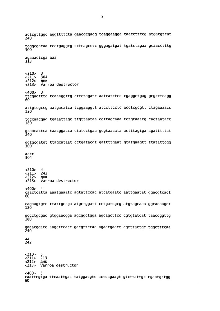 Композиции для борьбы с клещами варроа у пчел (патент 2658771)