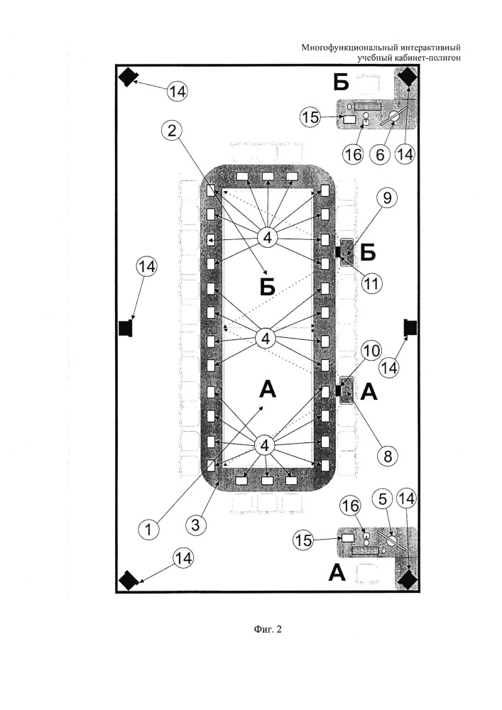 Многофункциональный интерактивный учебный кабинет-полигон (патент 2635790)