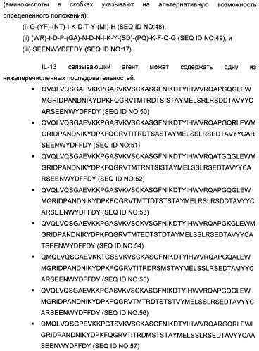 Il-13 связывающие агенты (патент 2434881)