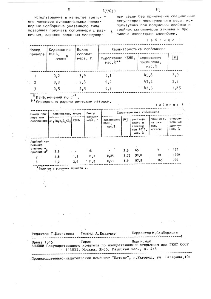 Способ получения олефиновых сополимеров (патент 477630)