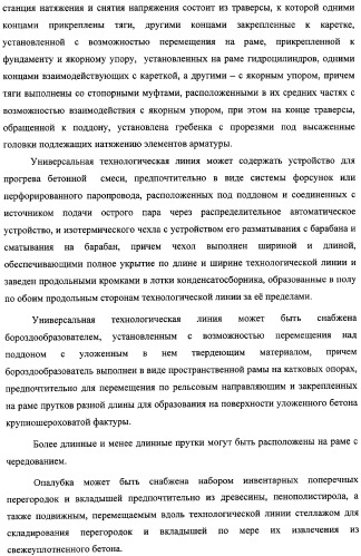 Универсальная технологическая линия для изготовления предварительно напряженных строительных конструкций, строительная конструкция и плита перекрытия, изготовленные на этой технологической линии (патент 2311290)