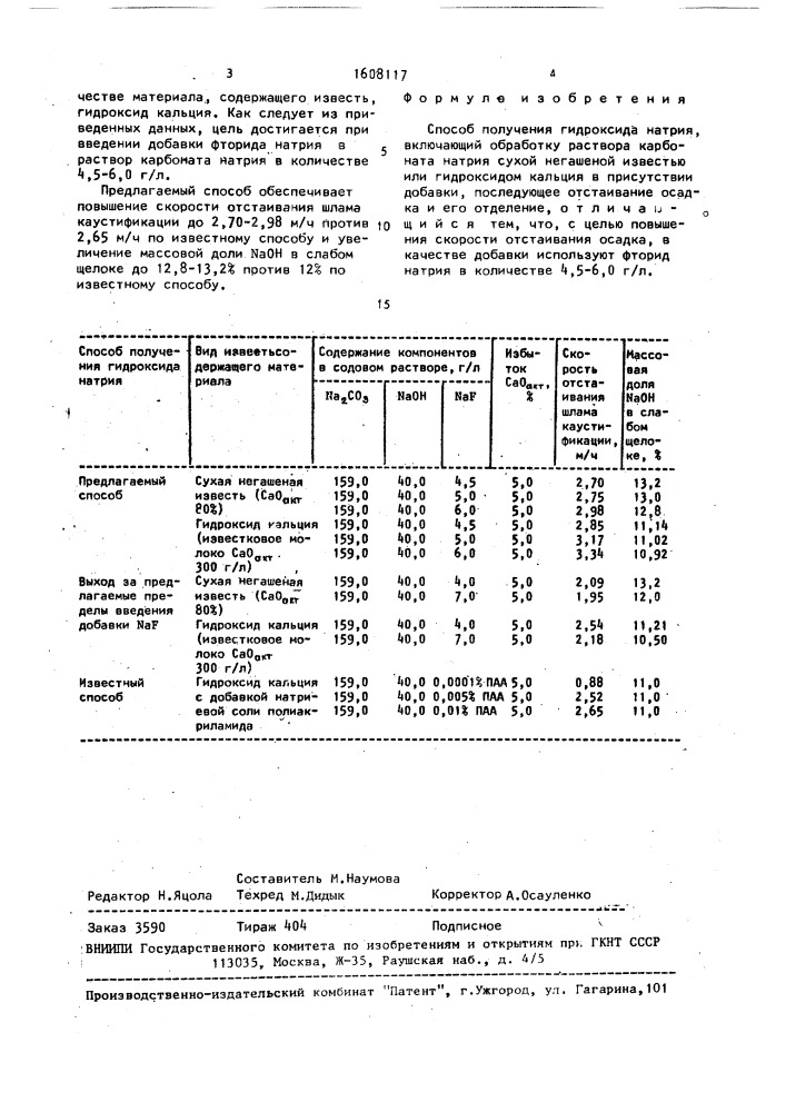 Способ получения гидроксида натрия (патент 1608117)