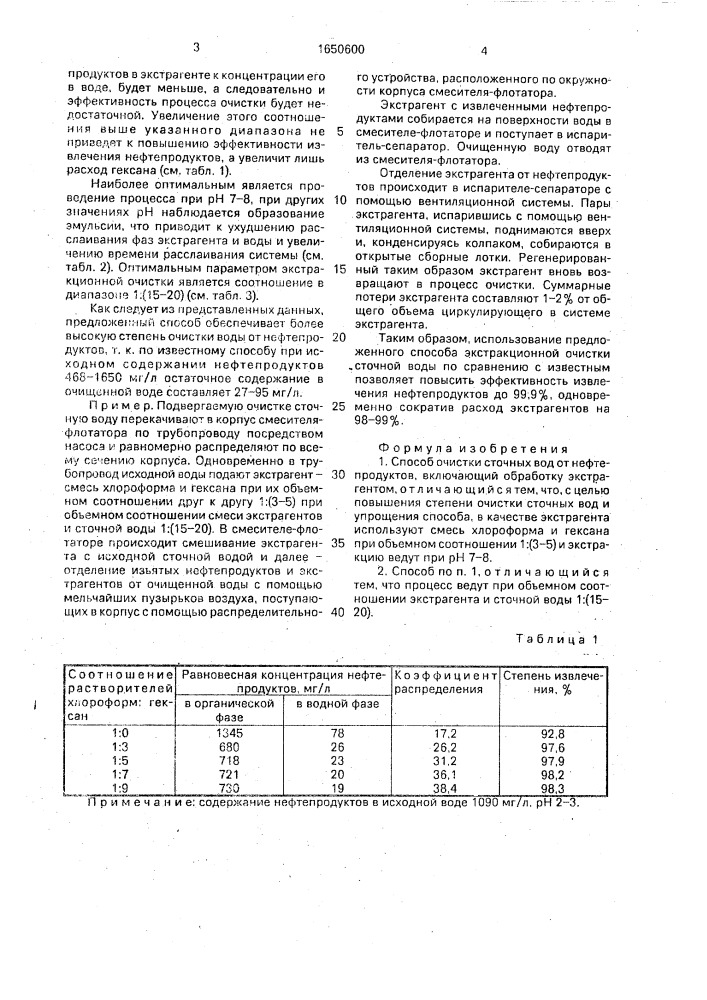 Способ очистки сточных вод от нефтепродуктов (патент 1650600)