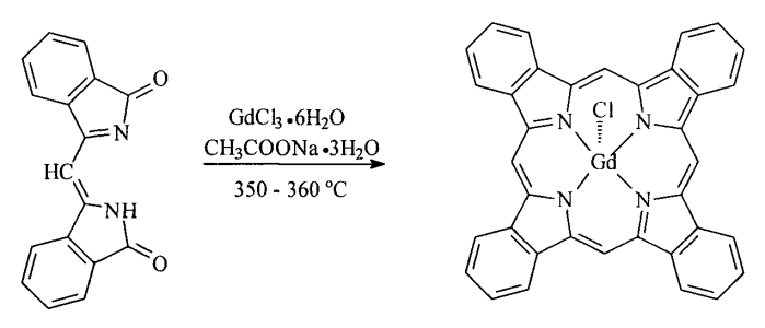 Способ получения комплексов лютеция и гадолиния с тетрабензопорфирином (патент 2579149)