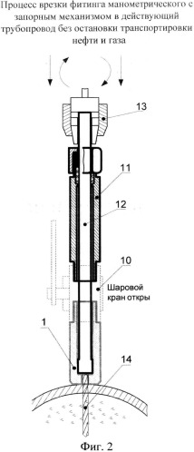 Фитинг манометрический с запорным механизмом (патент 2539405)