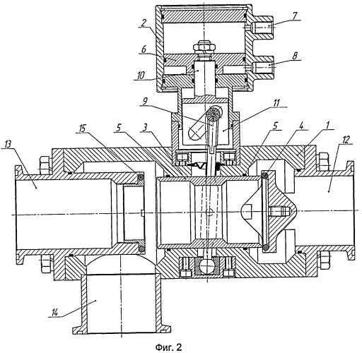 Клапан с линейным приводом (патент 2442059)
