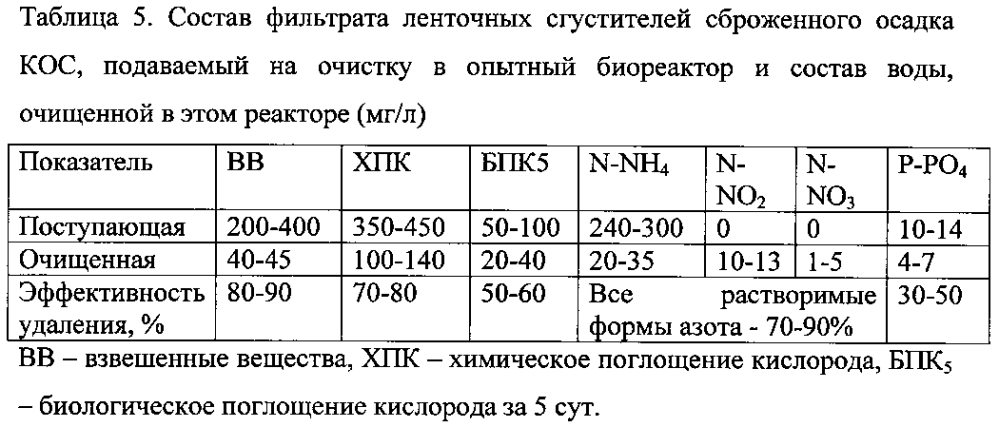 Способ очистки сточных вод от аммония и органического вещества (патент 2605325)