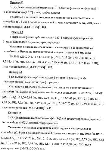 Карбаматные производные хинуклидина, фармацевтическая композиция на их основе и применение (патент 2321588)