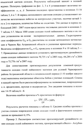Способ прогнозирования семенной продуктивности солодки (патент 2364078)