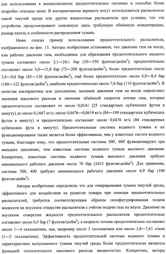 Устройство, системы и способы противопожарной защиты для воздействия на пожар посредством тумана (патент 2476252)