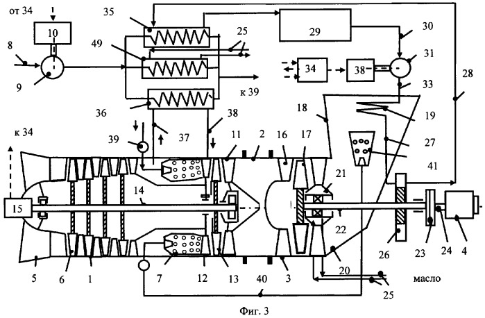 Силовая установка с утилизацией тепла (патент 2349778)
