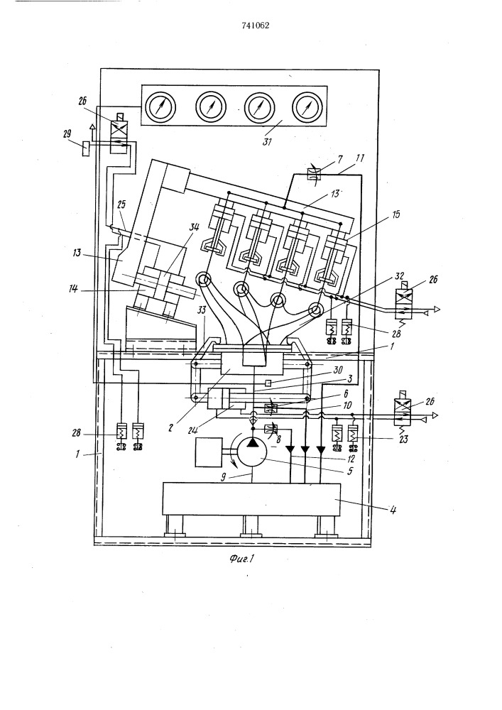 Стенд для испытания на герметичность и прочность многоканальных трубопроводов (патент 741062)