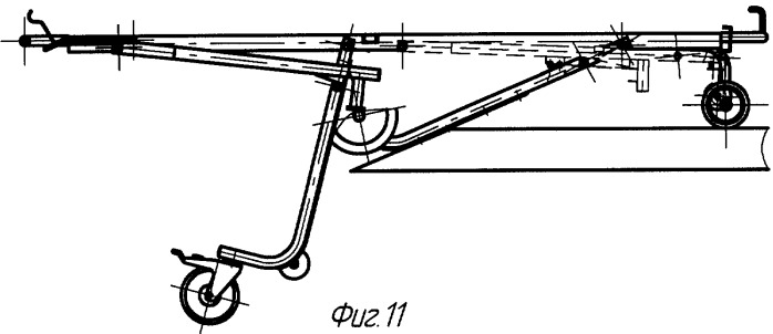 Тележка-каталка под съемные носилки для санитарного транспортного средства (патент 2321383)