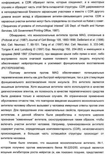 Nogo-a-нейтрализующие иммуноглобулины для лечения неврологических заболеваний (патент 2362780)