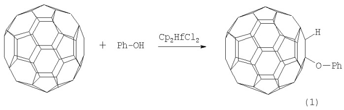 Способ получения 1-фенокси-1,2-дигидро[60]фуллерена (патент 2385859)