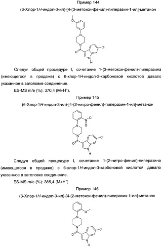 Производные индол-3-ил-карбонил-пиперидина и пиперазина (патент 2422442)
