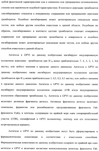 Антитела к гликопротеину vi и способы продуцирования и использования этих антител (патент 2407752)