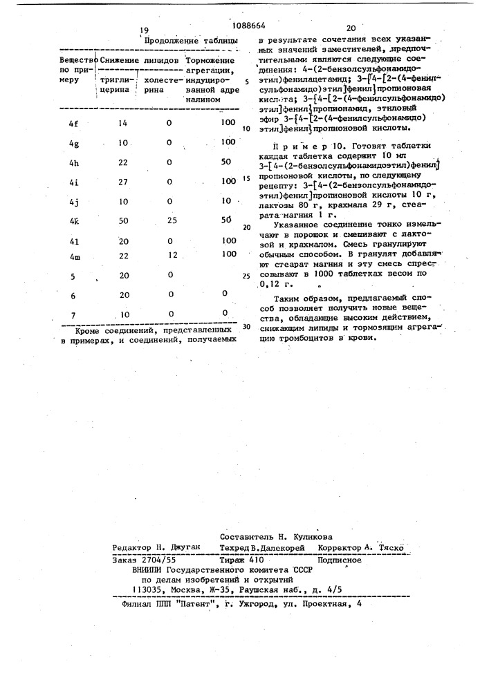 Способ получения сульфонамидов алкилфенилкарбоновых кислот (патент 1088664)