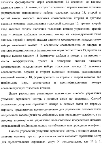 Способ управления услугами сервисного центра в системе связи (варианты) и устройство для его осуществления (патент 2316145)