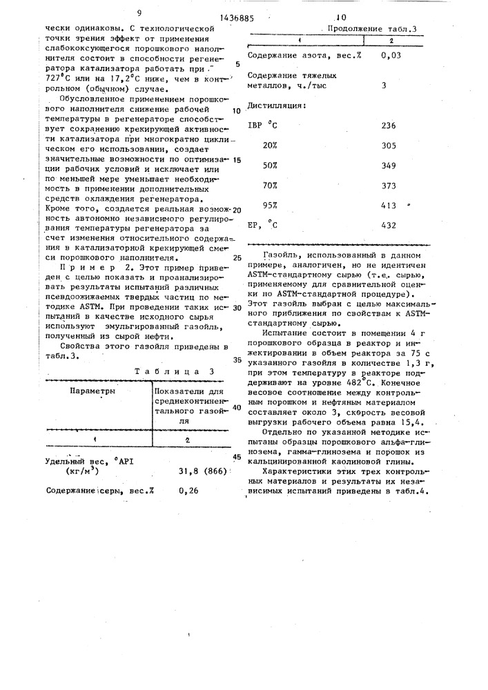 Способ каталитического крекинга (патент 1436885)